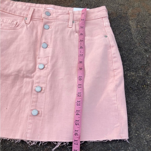 NWT button down raw hem old navy Pink Denim skirt - Picture 2 of 5